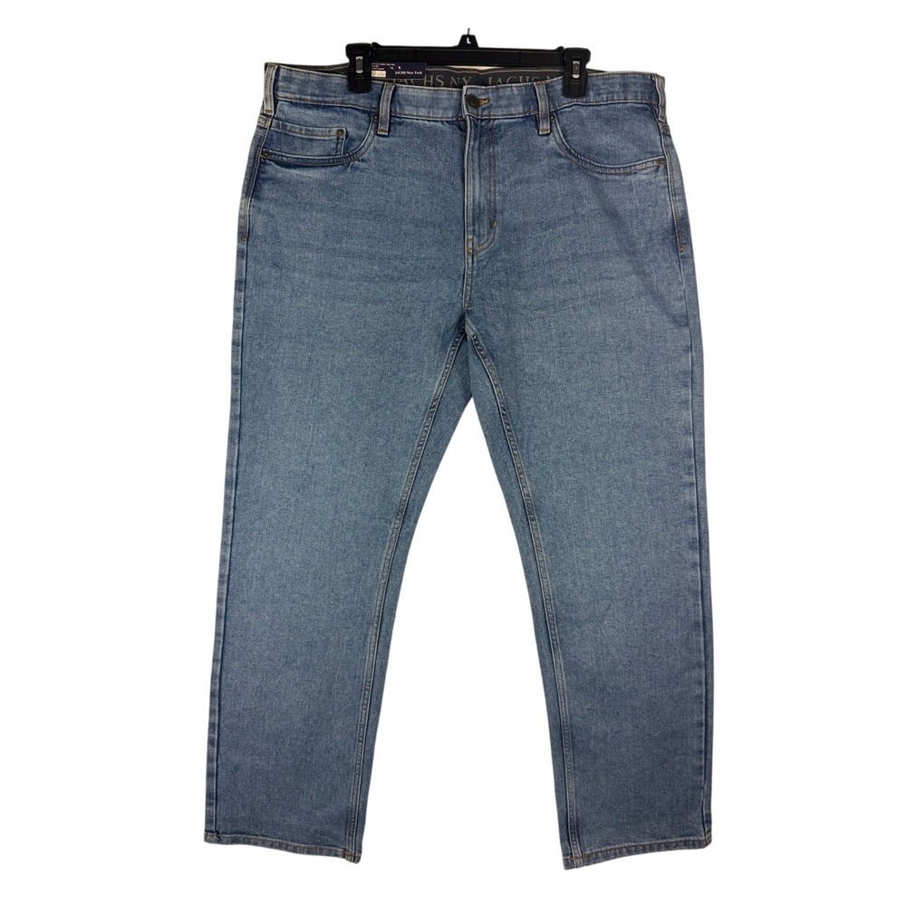 JACHS New York Mens 38x30 Straight Fit 5 Pocket Denim Jeans Light Wash